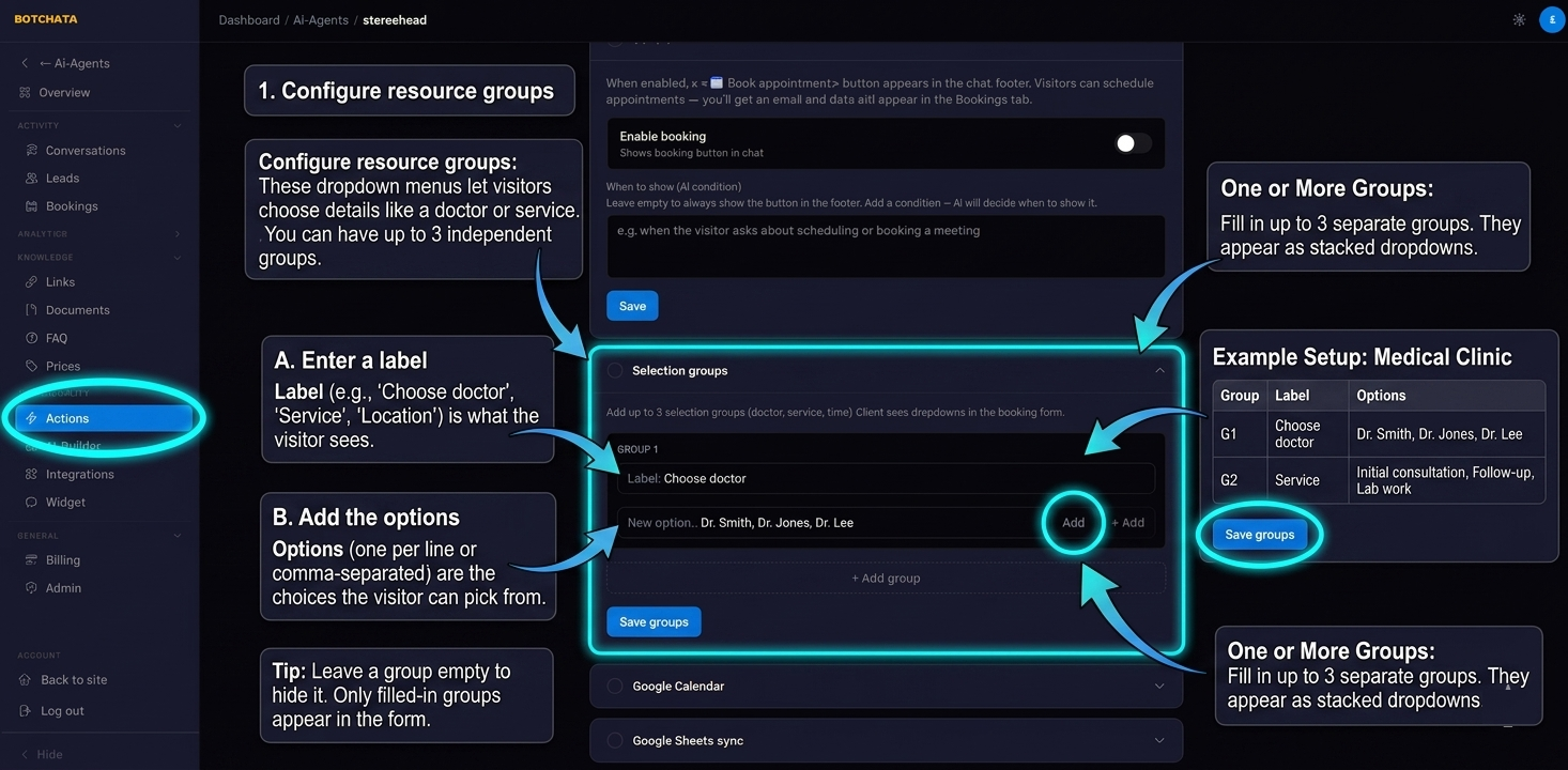 Configure resource groups
