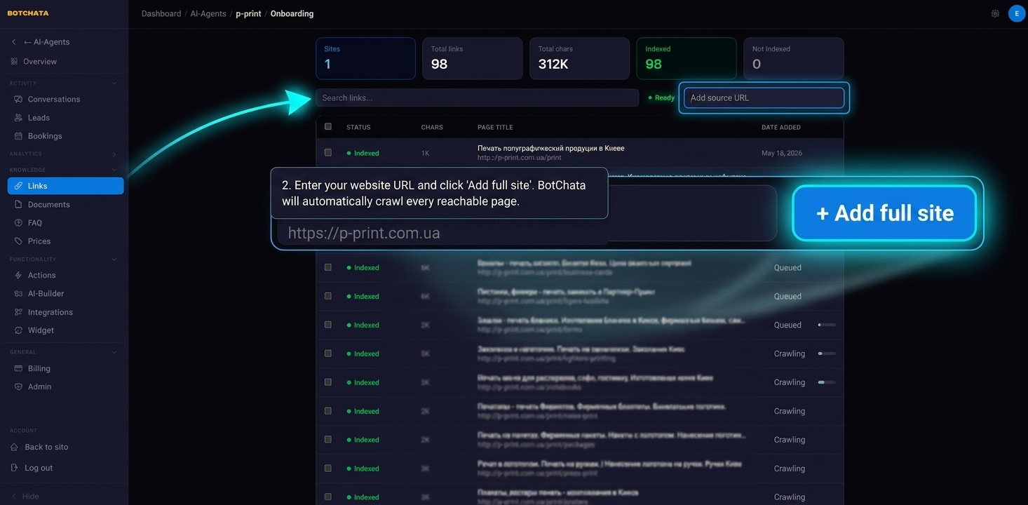 Index your website