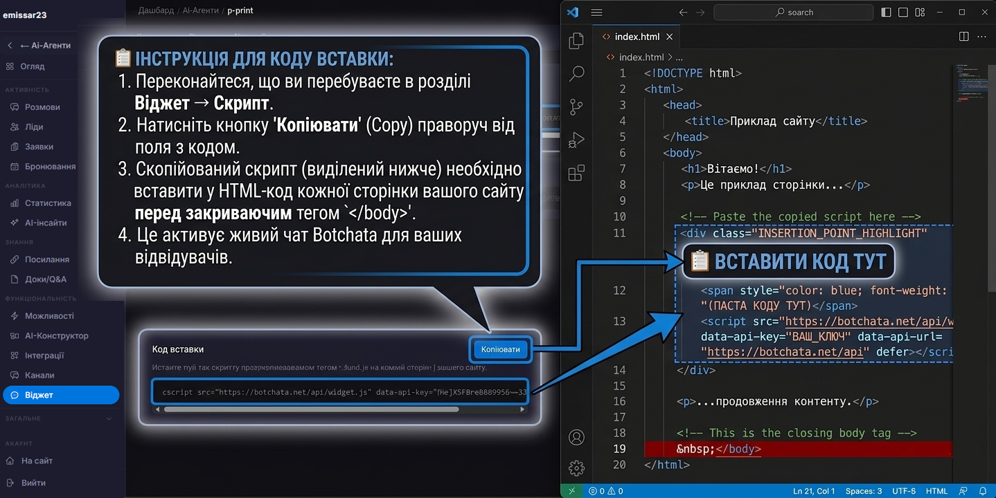 Вставте на сайт